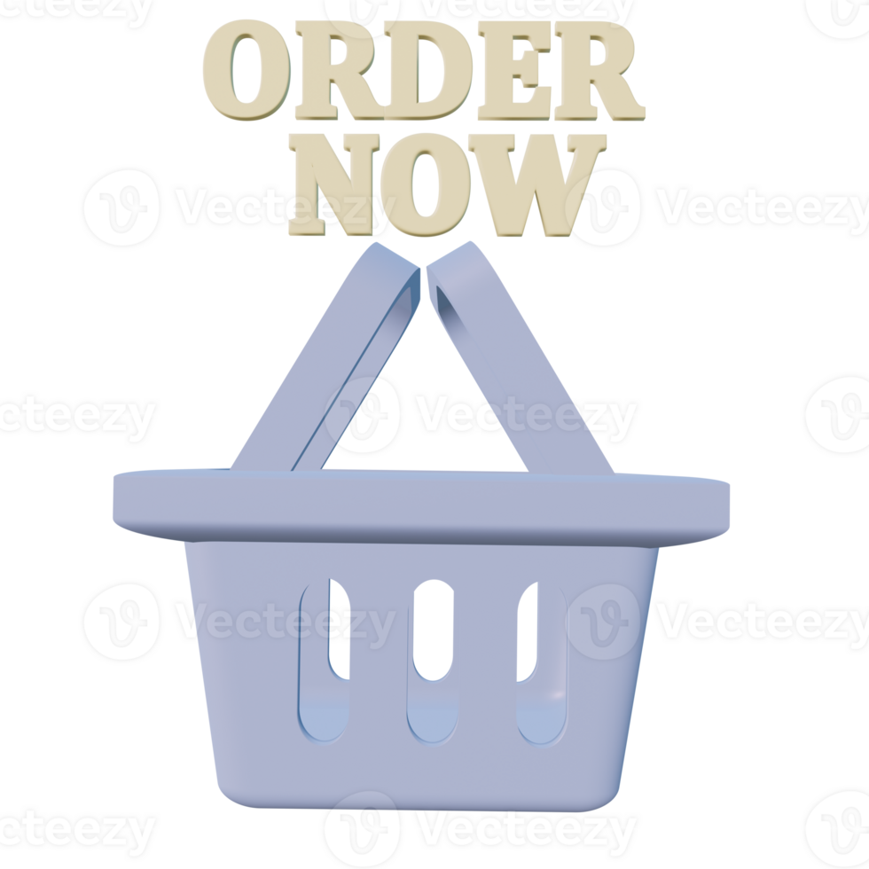 3 D illustration of order now icon png