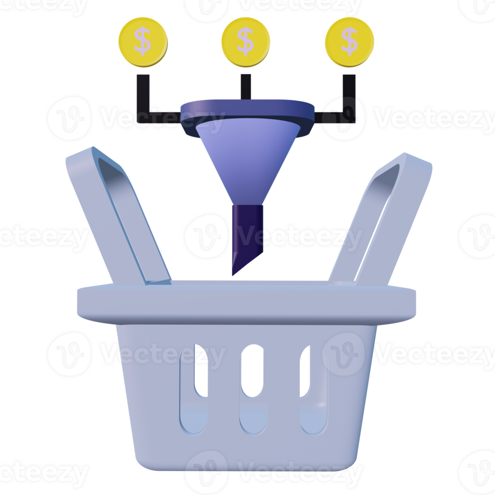 3 D illustration of shopping sale icon png
