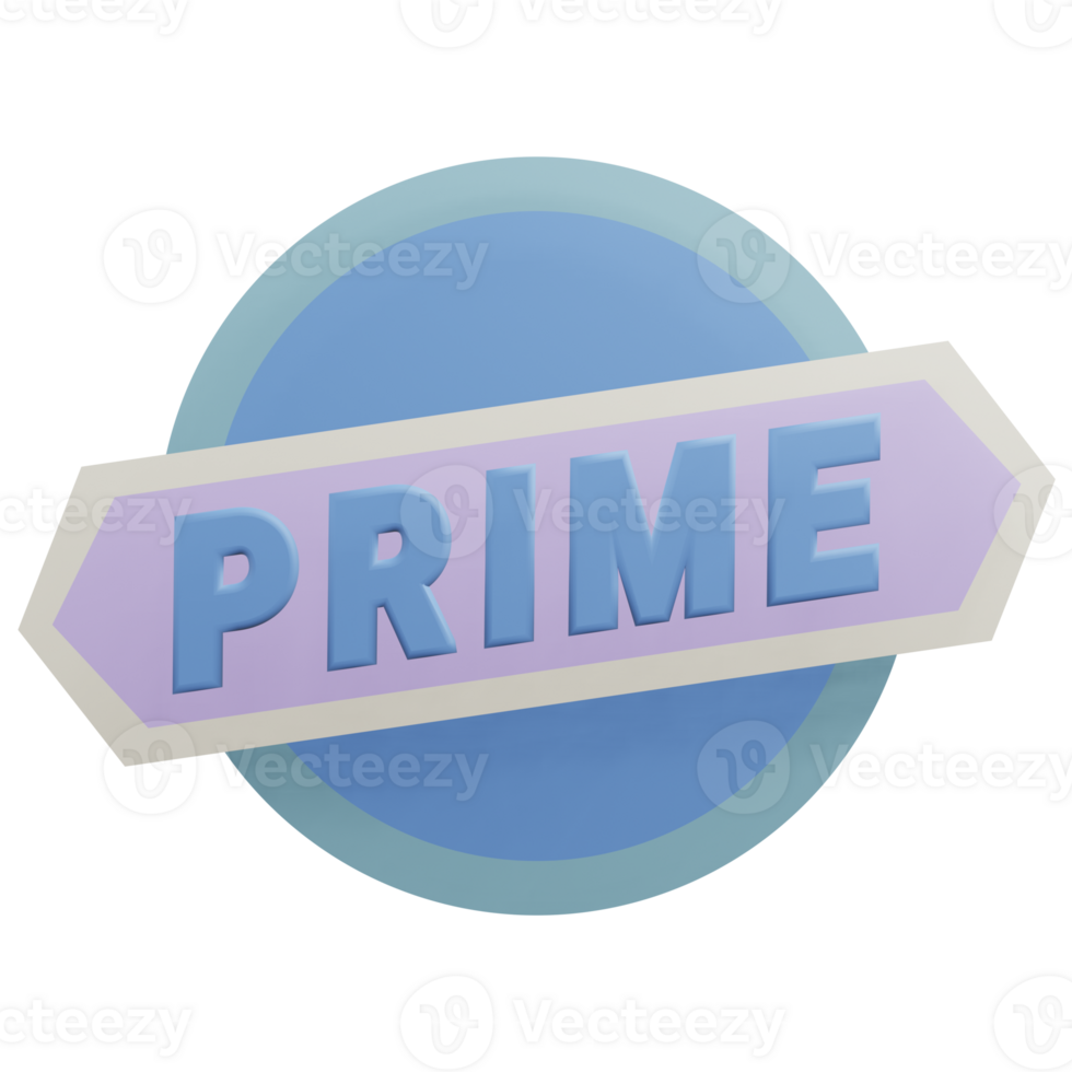 3 D illustration of prime icon png