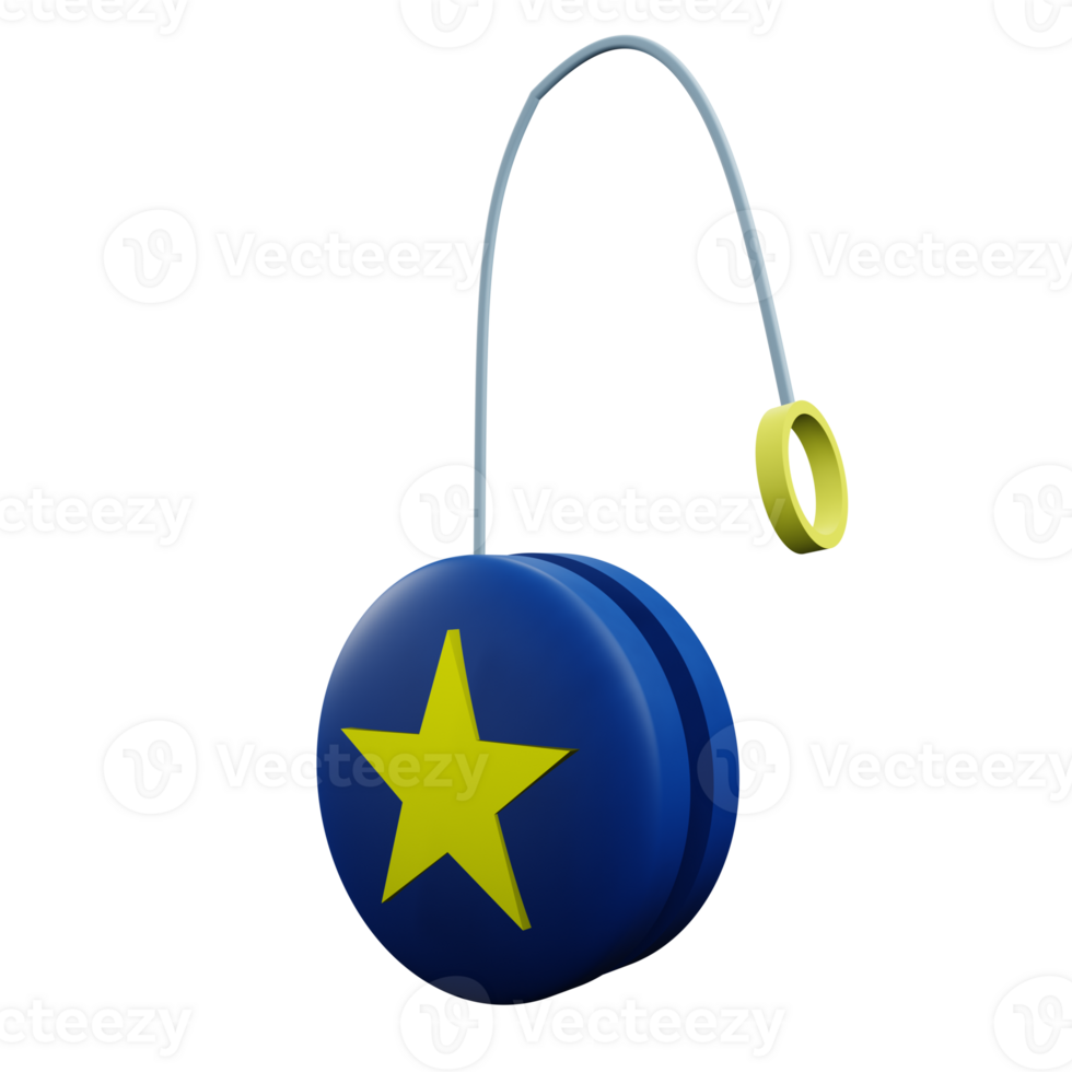 3 D illustration of yoyo toys icon png