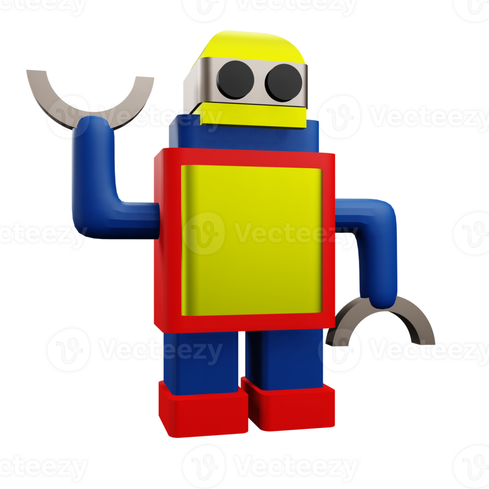 3 D illustration of robot toys icon png
