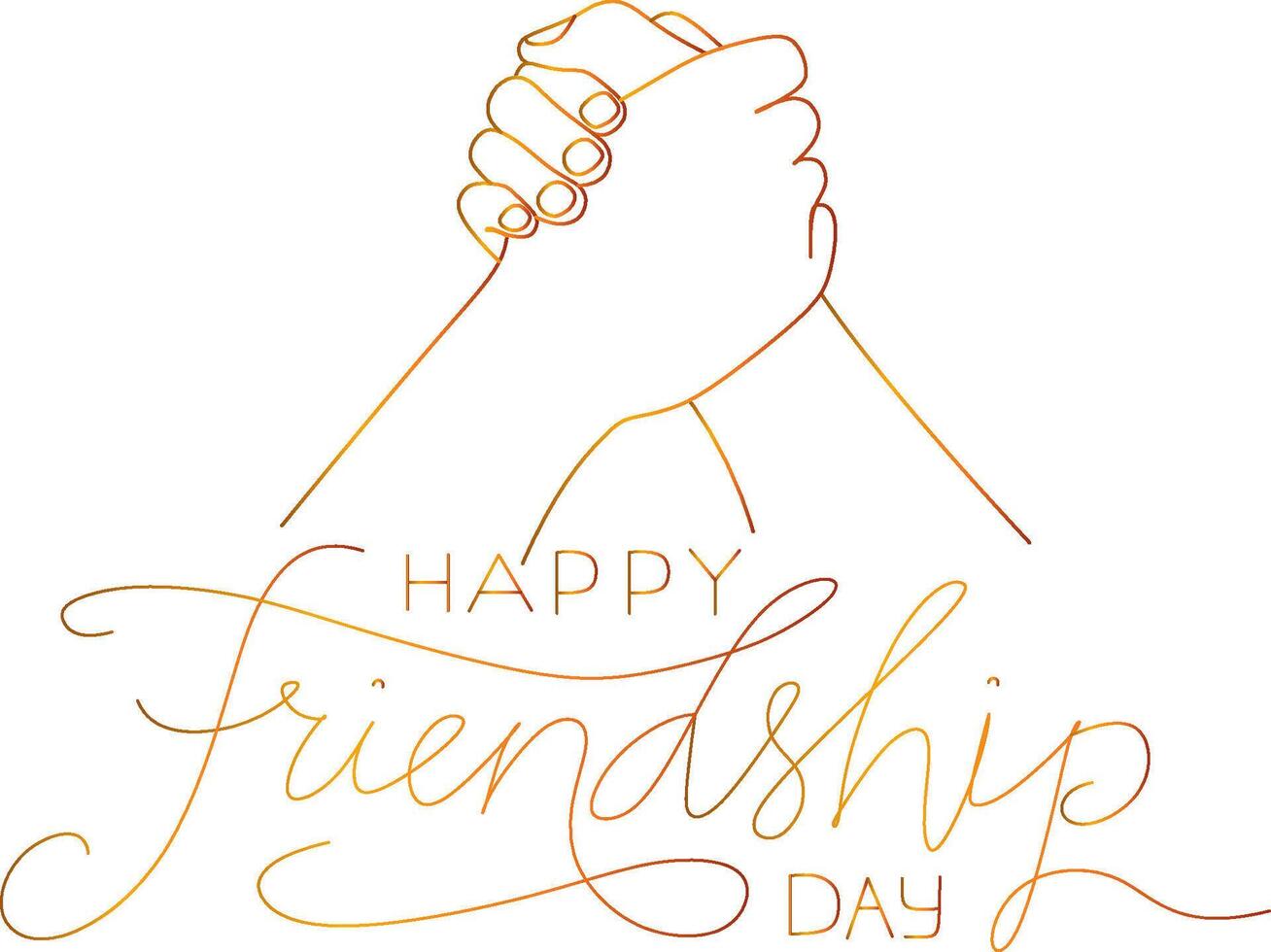 Illustration Of Holding Hands, Promise Friends Forever, Beautiful Greeting Card Design For Happy Friendship Day vector