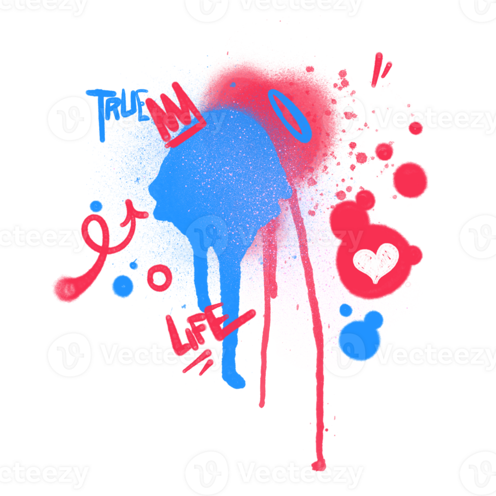 spray drips shape graffiti style background png