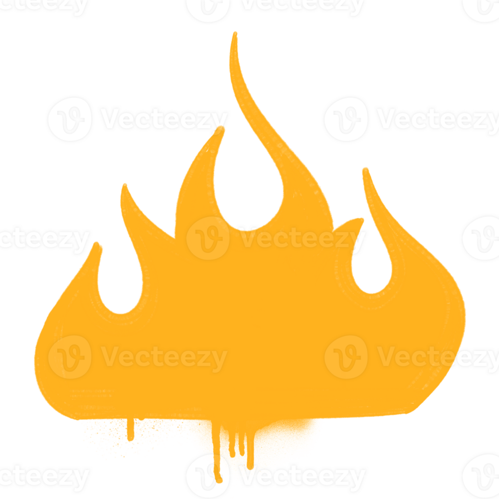 spray flame fire graffiti style element png