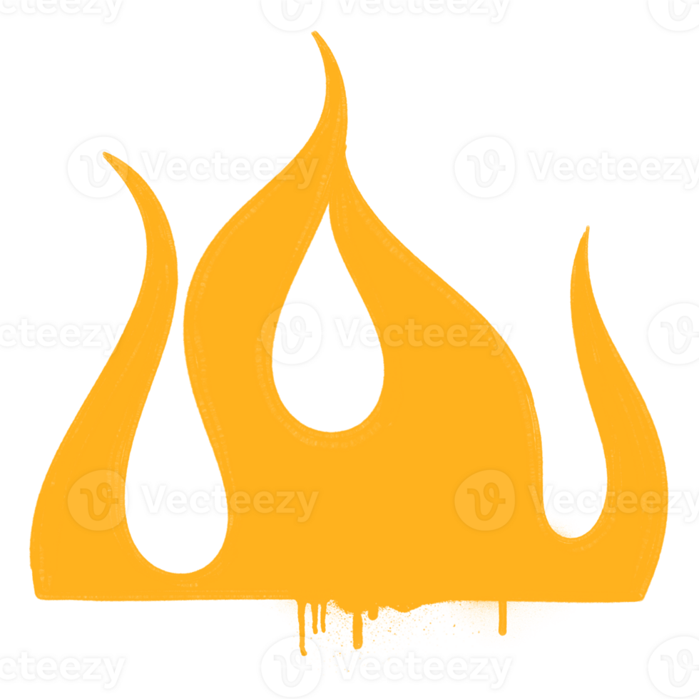 spray flame fire graffiti style element png