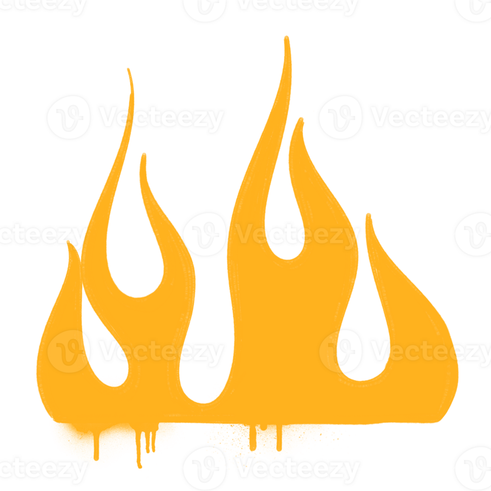 spray flame fire graffiti style element png