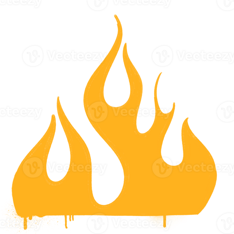 spray flame fire graffiti style element png