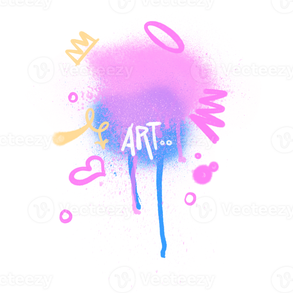 spray drips shape graffiti style background png