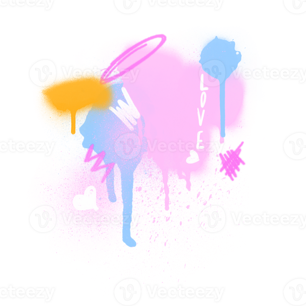 spray drips shape graffiti style background png