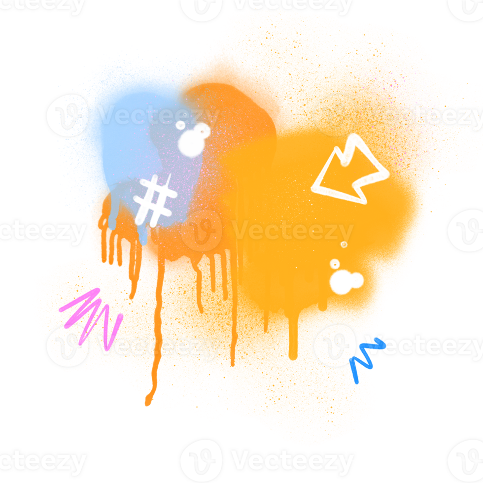 spray drips shape graffiti style background png