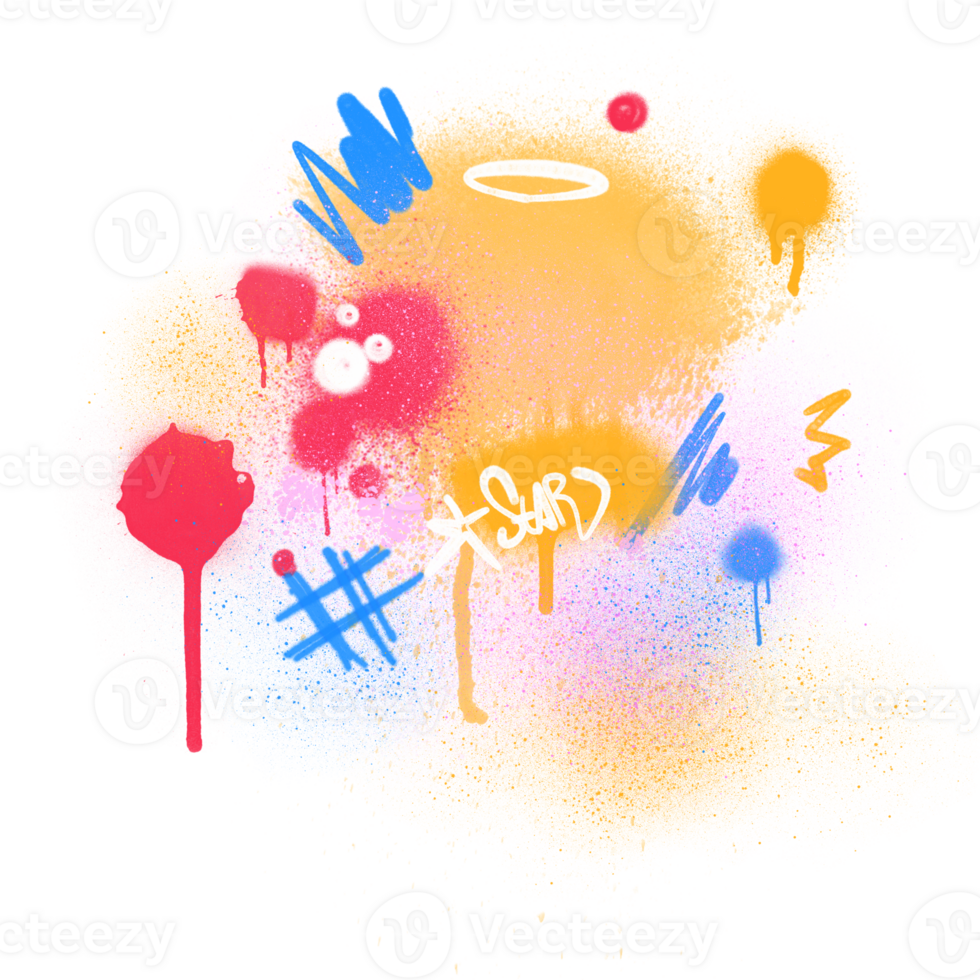 spray drips shape graffiti style background png