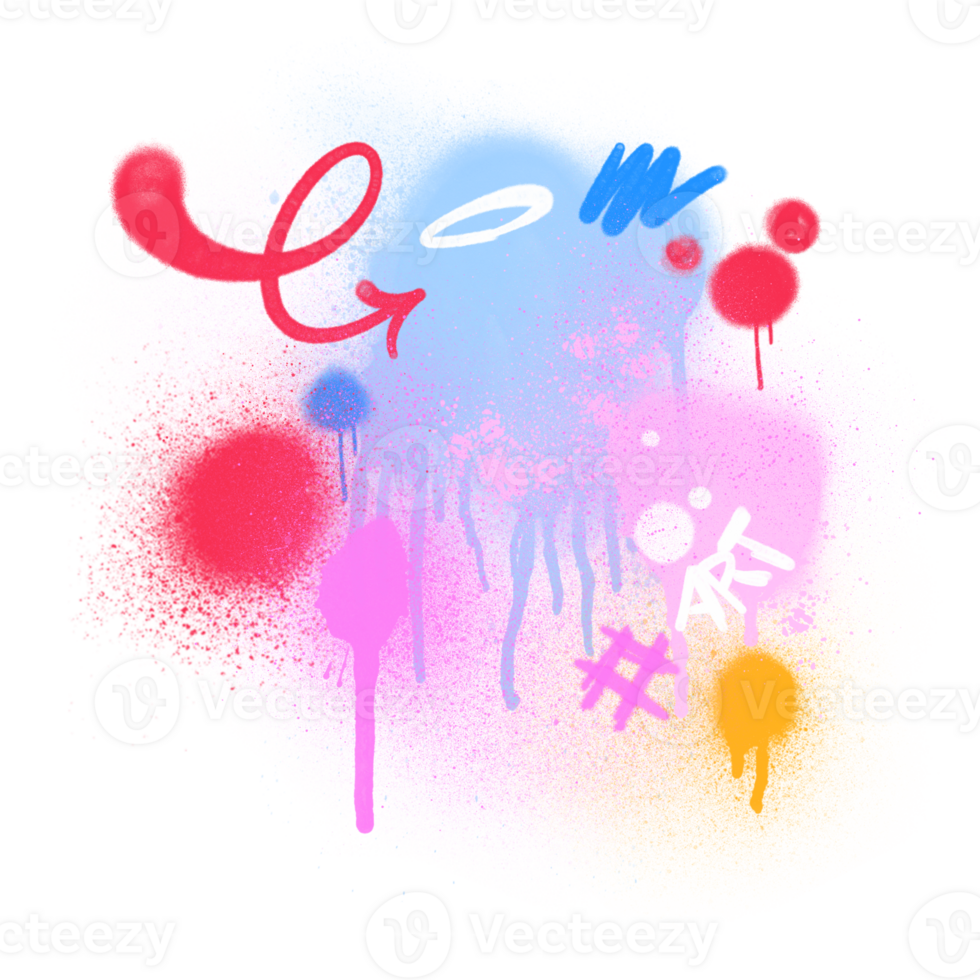 spray drips shape graffiti style background png