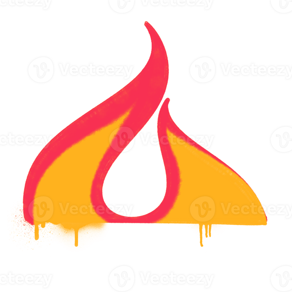 spray flame fire graffiti style element png