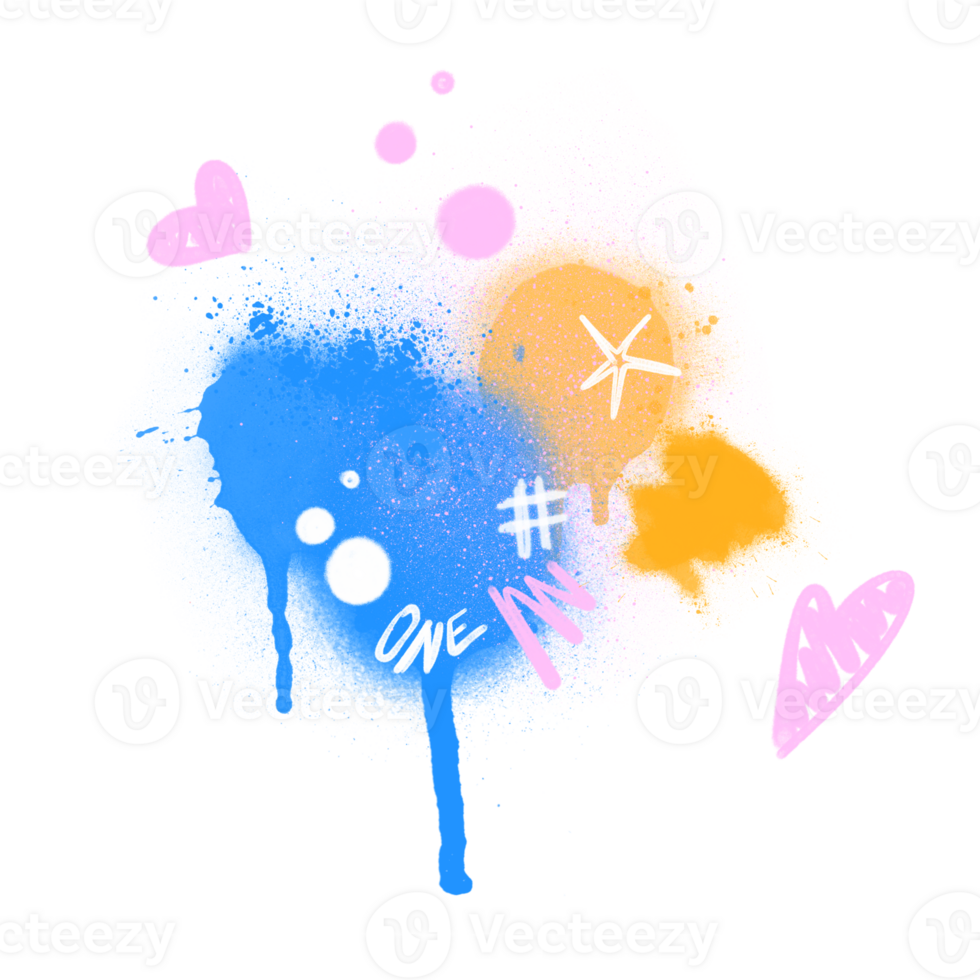 spray drips shape graffiti style background png