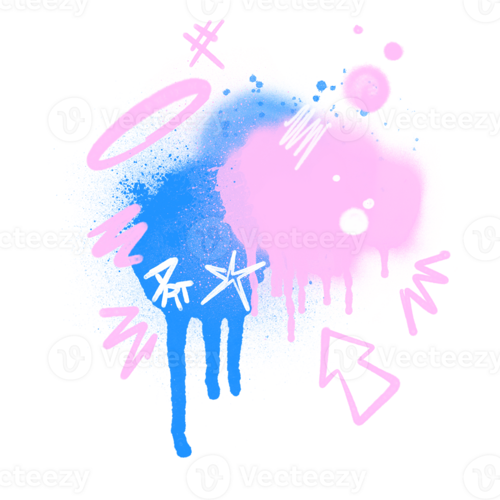 spray drips shape graffiti style background png