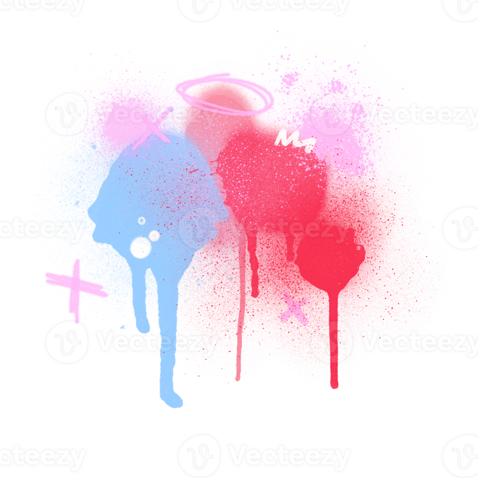 spray drips shape graffiti style background png