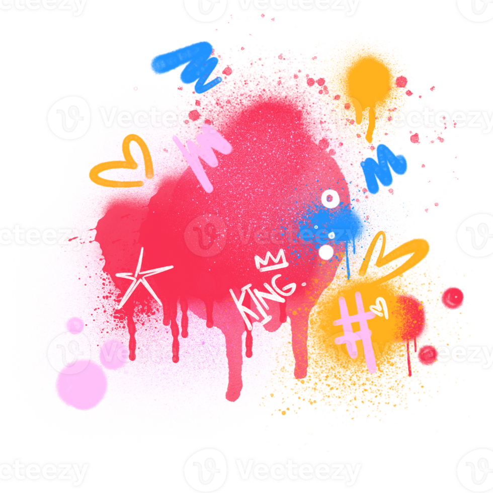 spray drips shape graffiti style background png