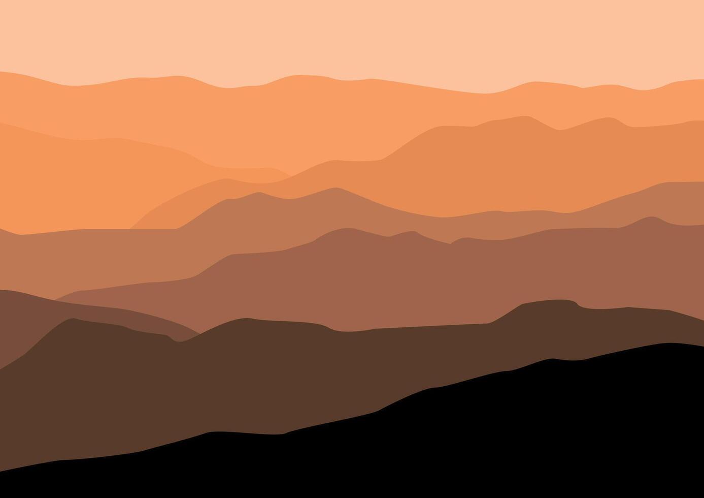 landscape mountains illustration for background vector