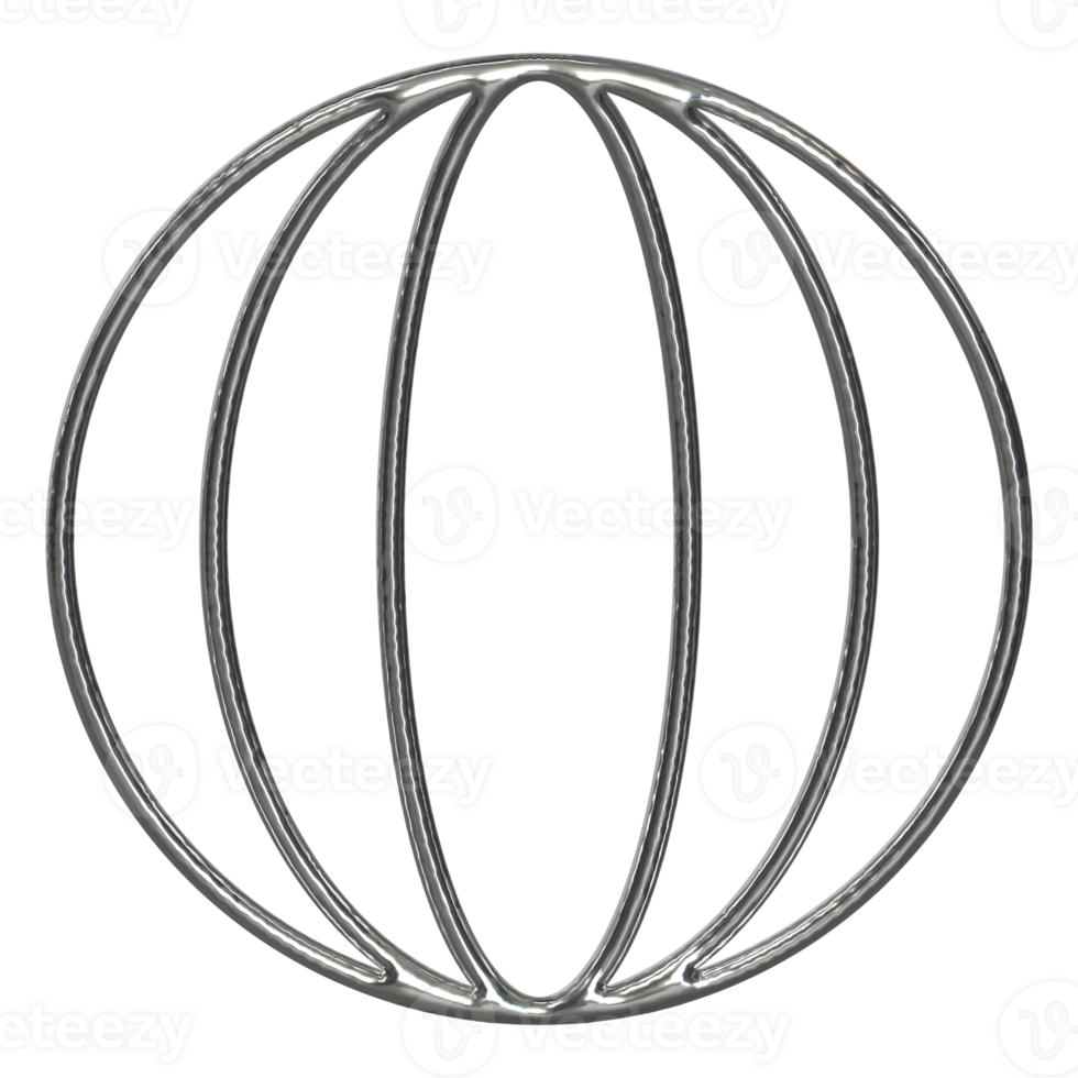 3d chrome Retro futuristic y2k elements png