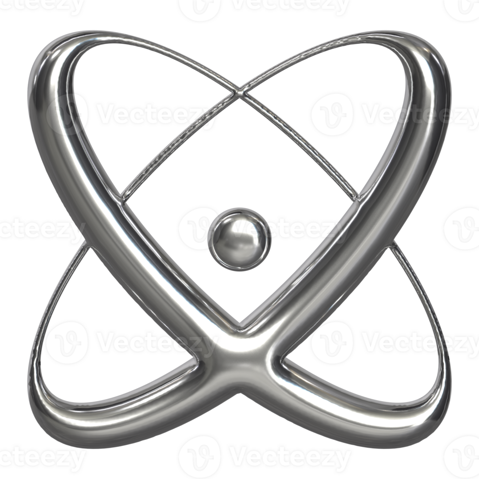 3d chrome Retro futuristic y2k elements png