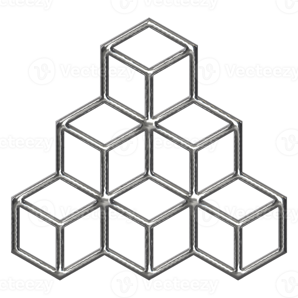 3d chrome Retro futuristic y2k elements png