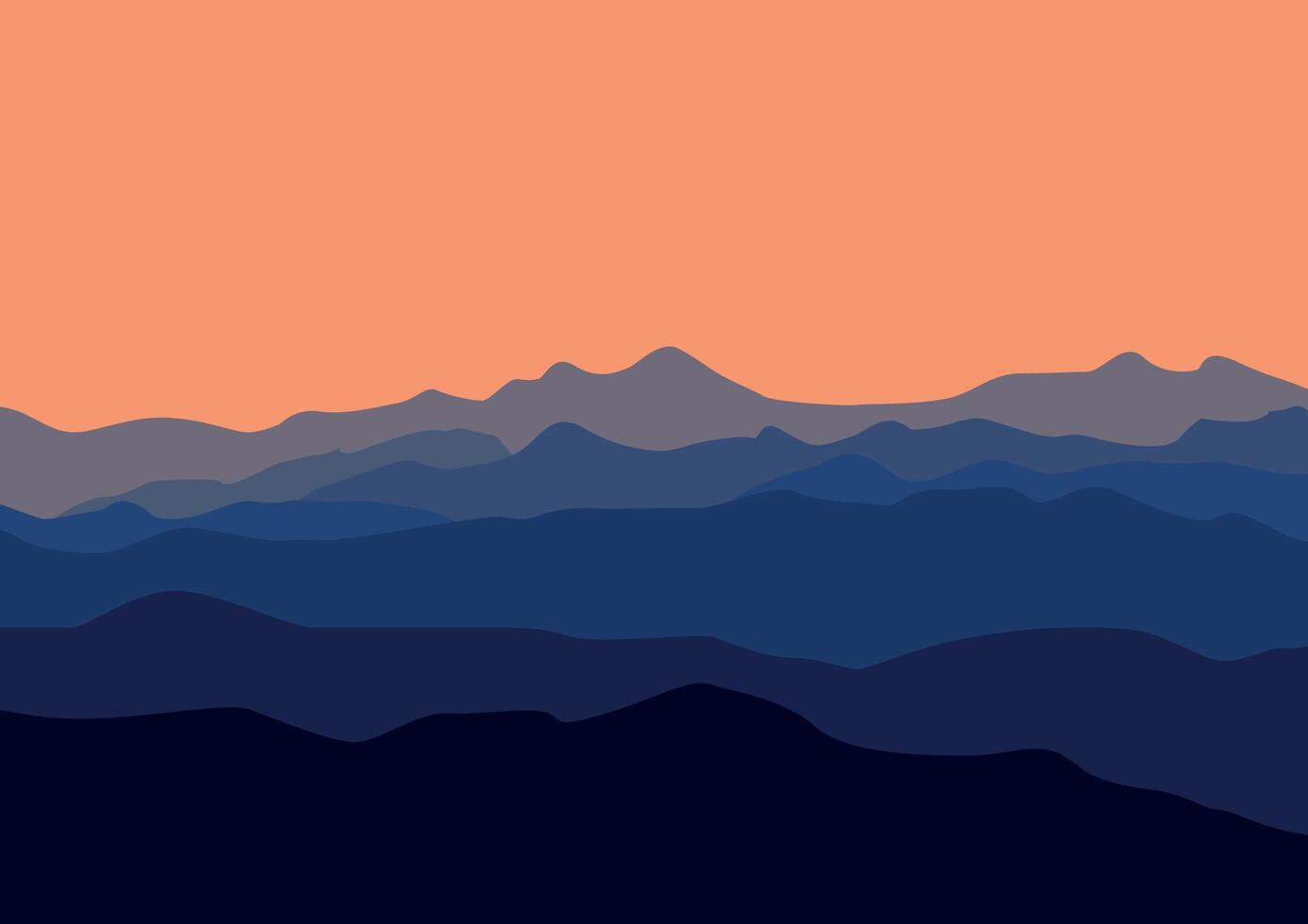 landscape mountains illustration for background vector