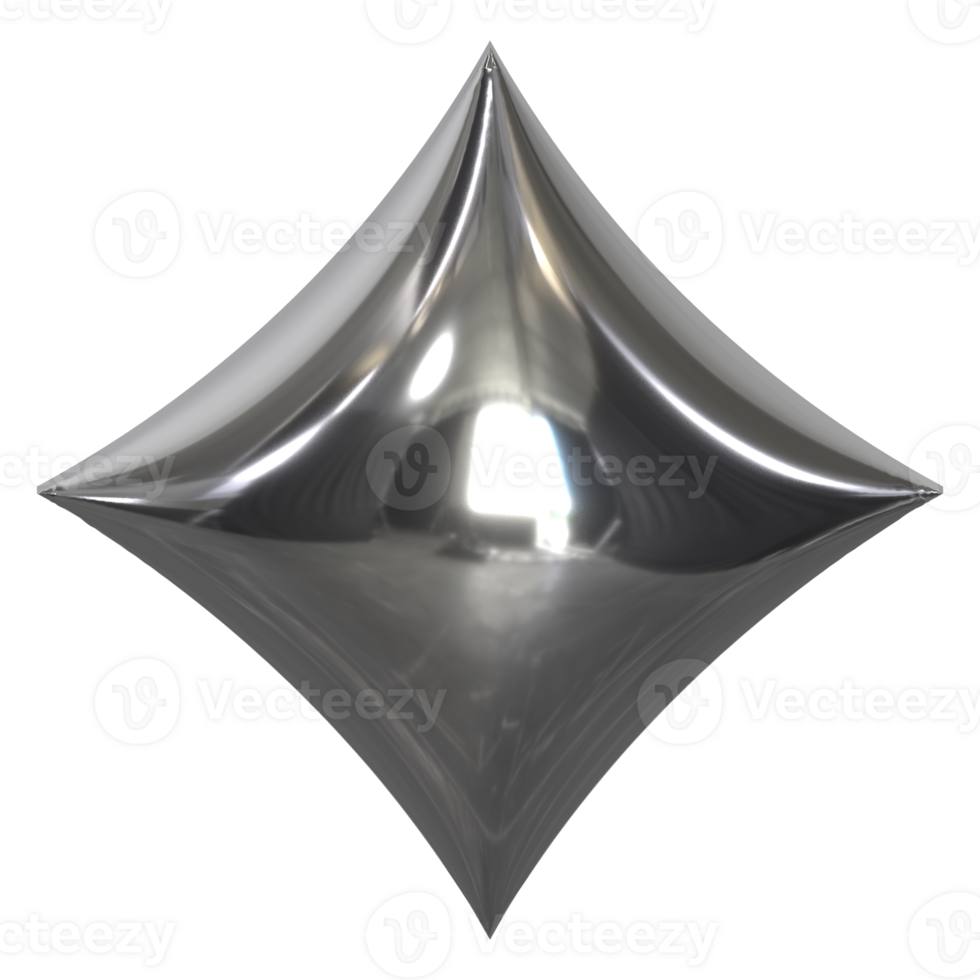 3d chrome Retro futuristic y2k elements png