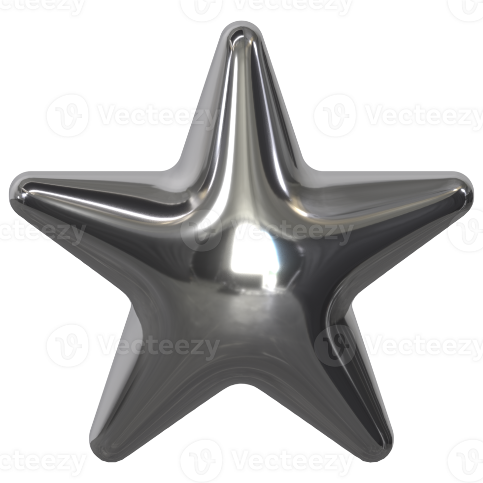 3d chrome Retro futuristic y2k elements png
