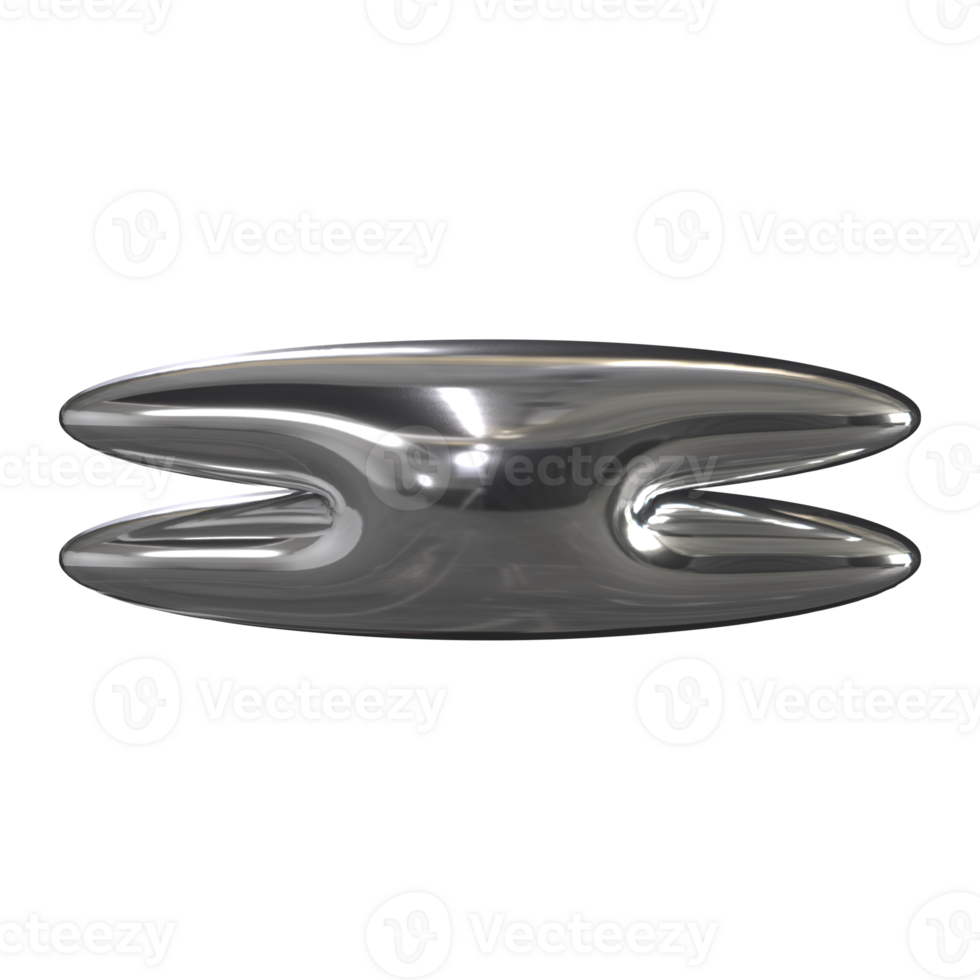 3d chrome Retro futuristic y2k elements png