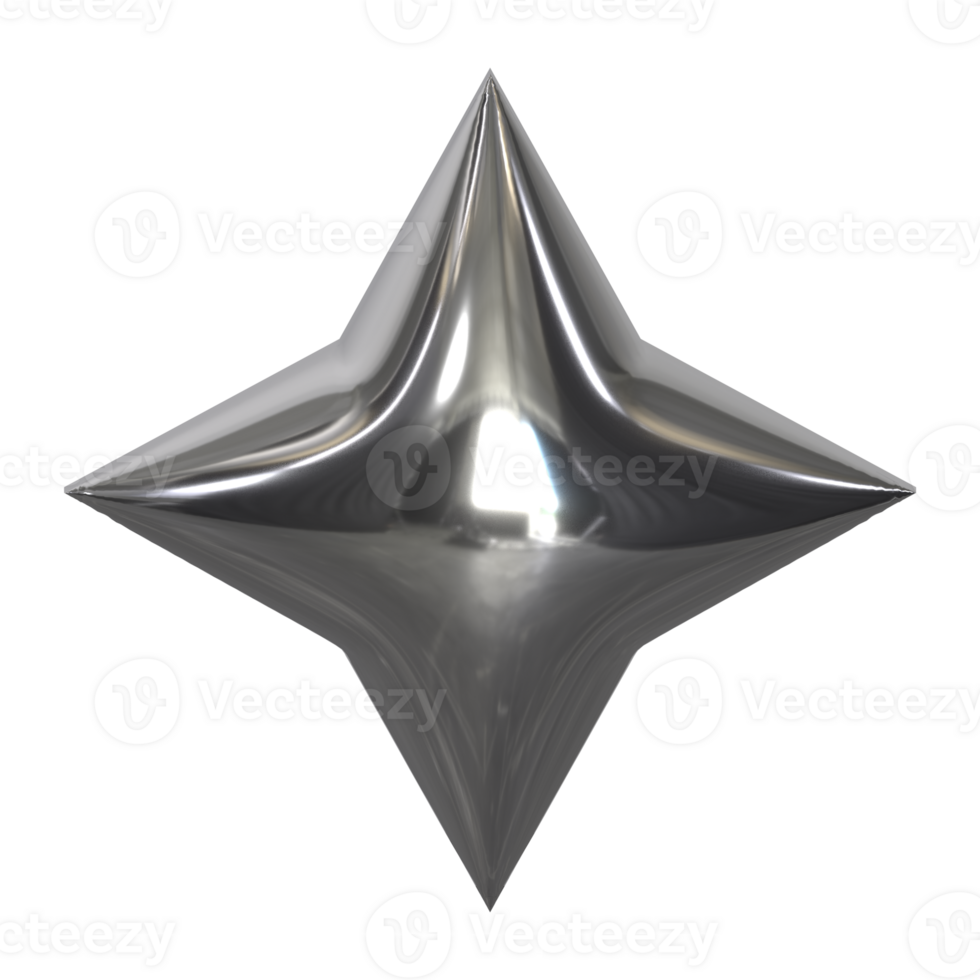 3d chrome Retro futuristic y2k elements png