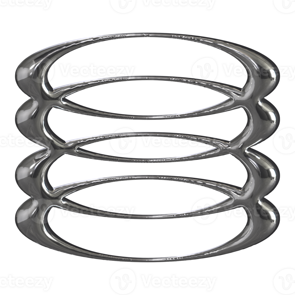 3d chrome Retro futuristic y2k elements png