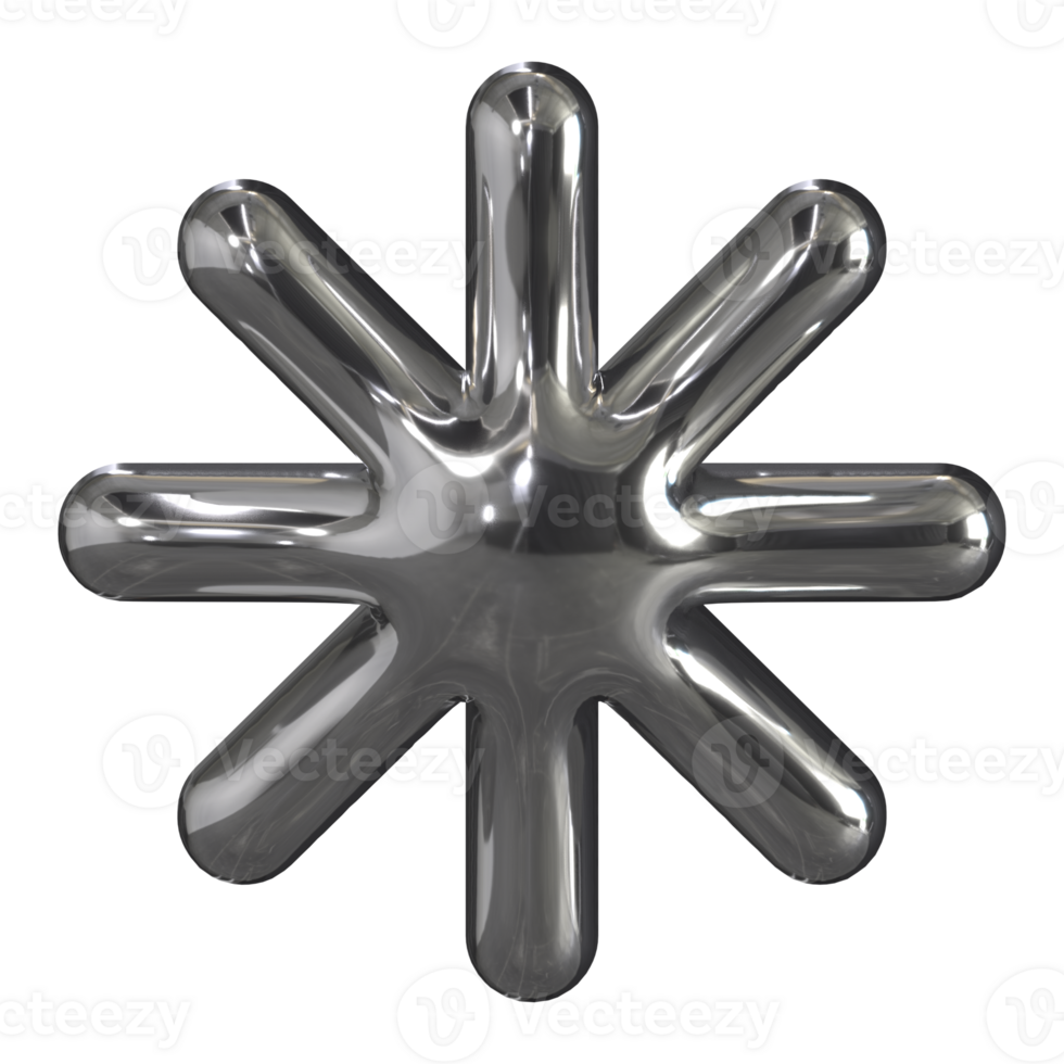 3d chrome Retro futuristic y2k elements png