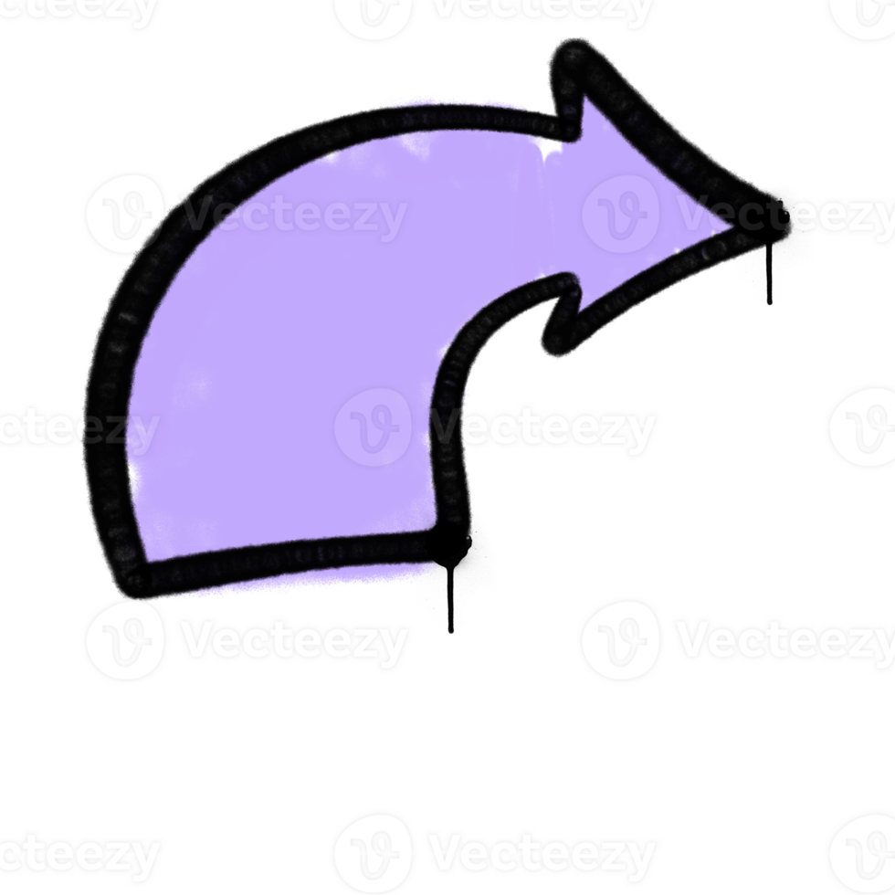 spray arrow graffiti style element png