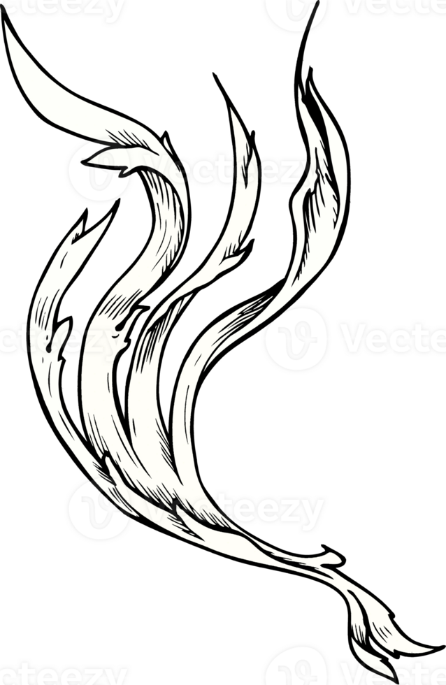 floral scrollwork drawing png