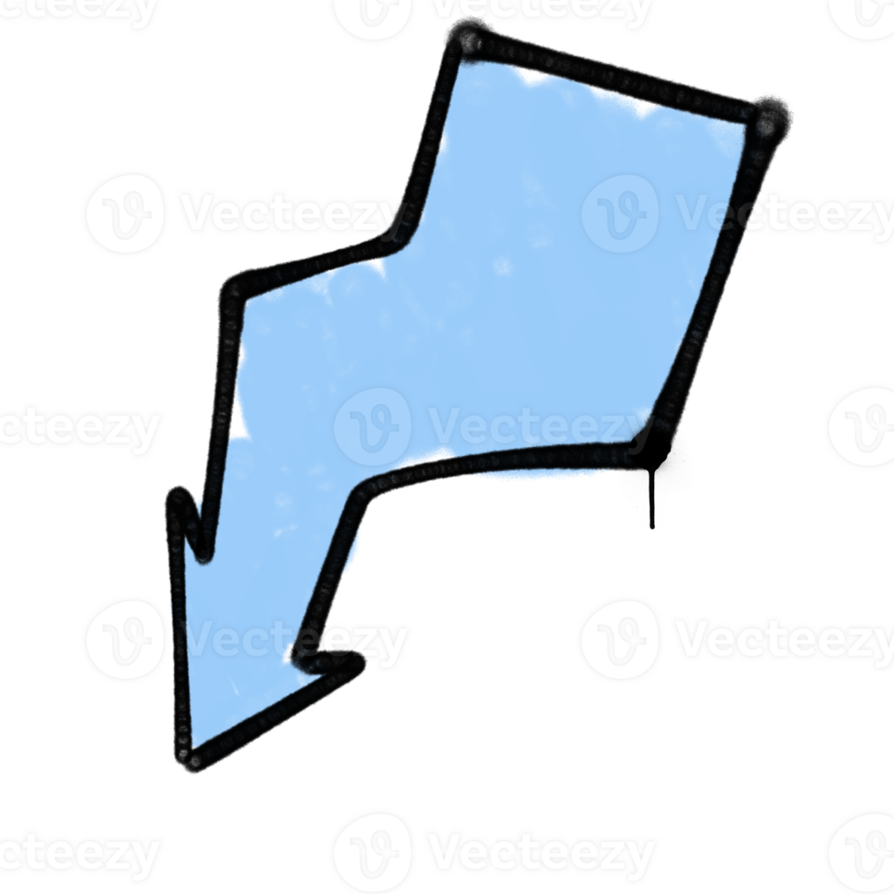 spray arrow graffiti style element png