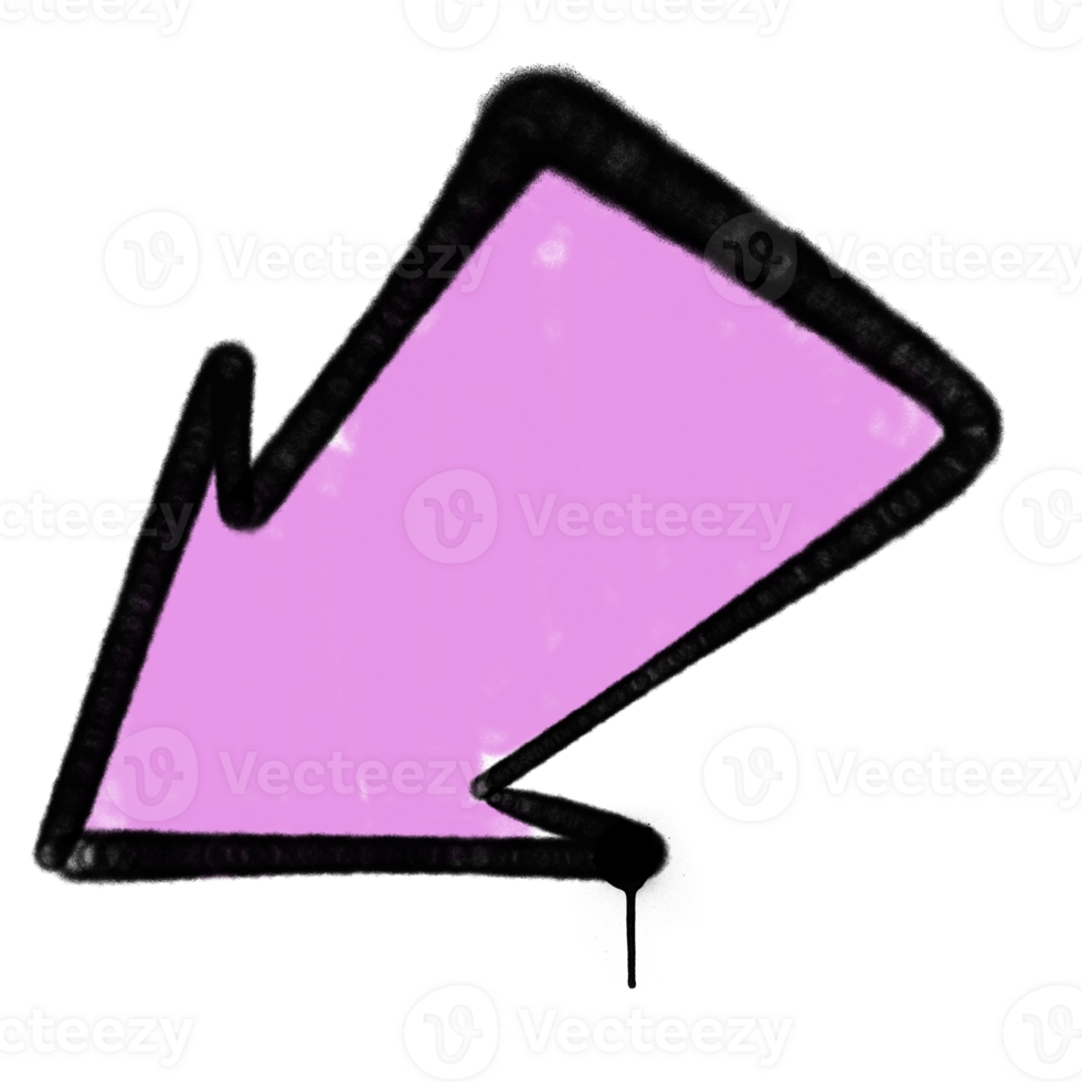 spray arrow graffiti style element png