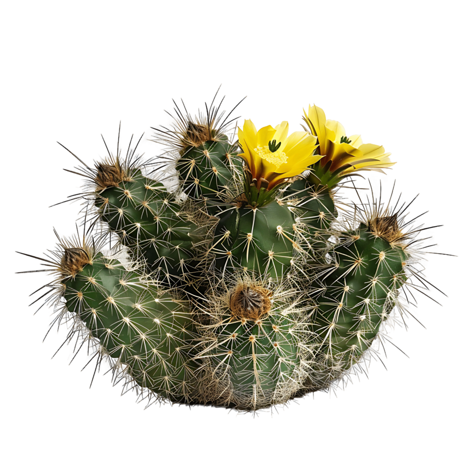 Coryphantha Echinus Bush Isolated on Transparent Background png