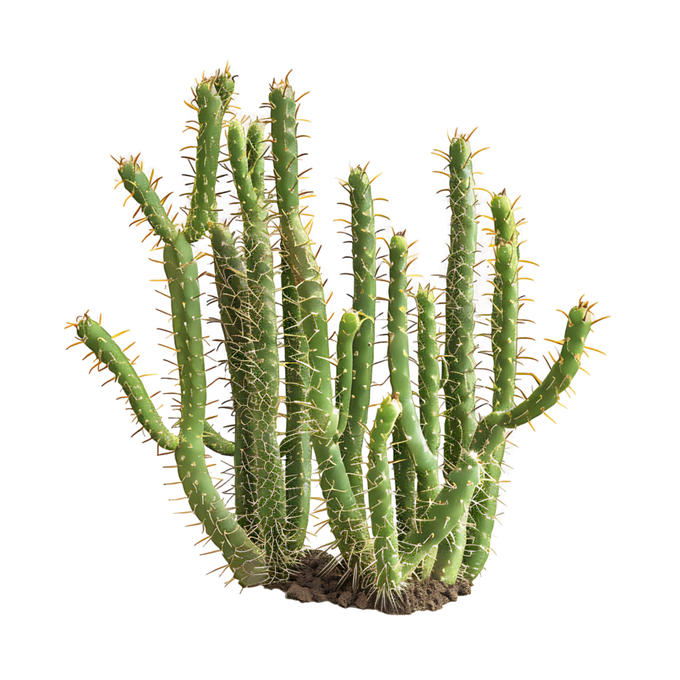 Bergerocactus Emoryi Bush Isolated on Clear Background png