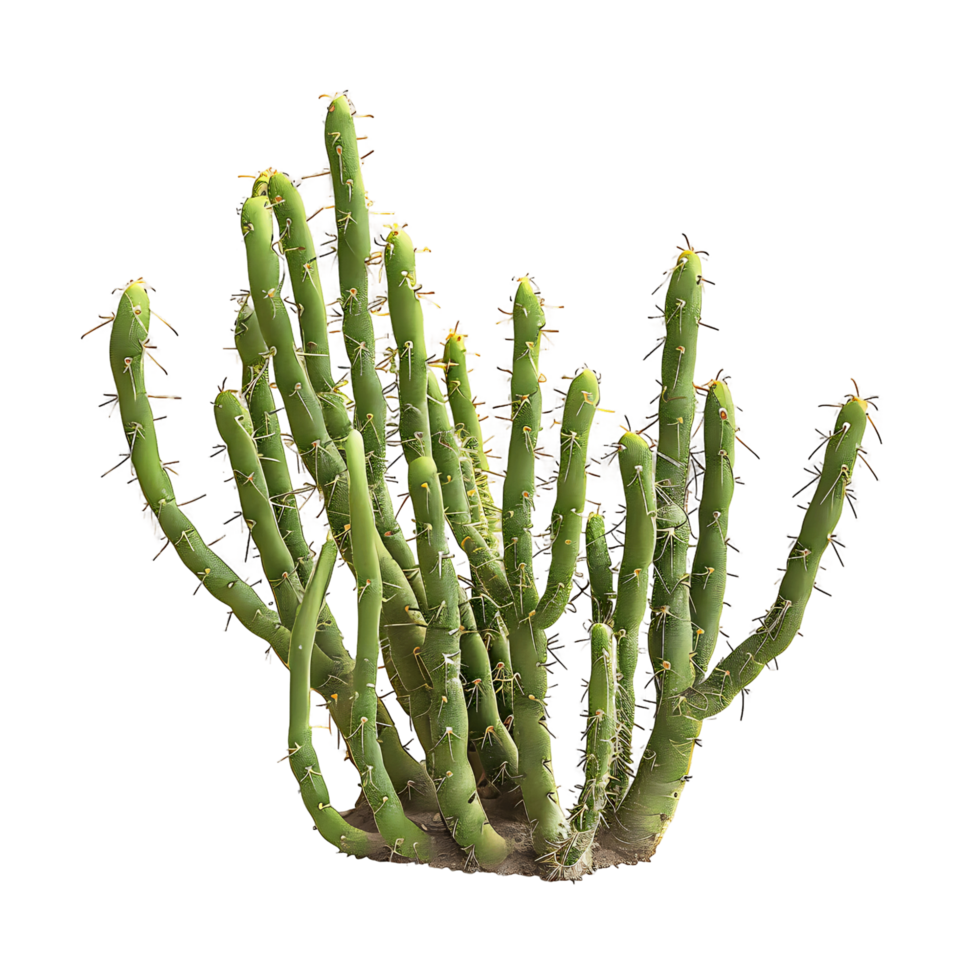 Bergerocactus Emoryi Bush Isolated on Transparent Background png