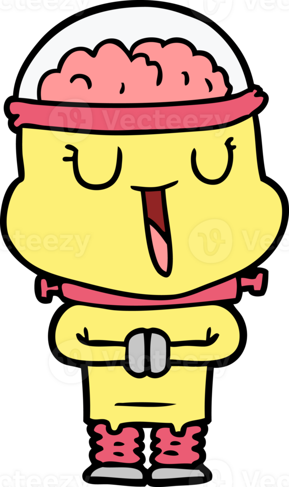 happy cartoon robot drawing png