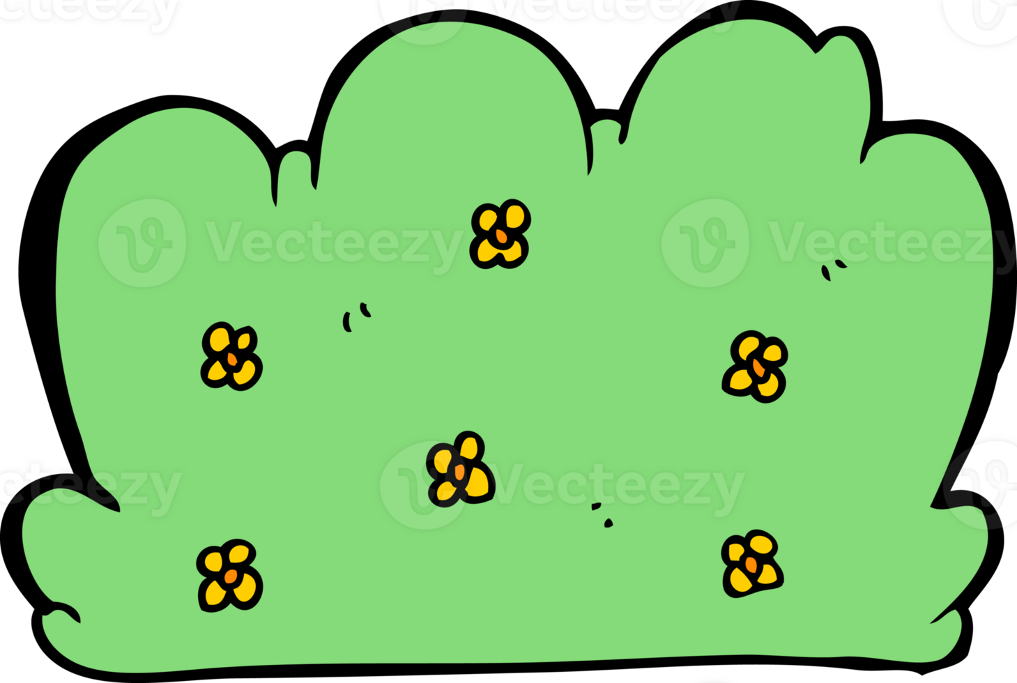 cartoon hedge drawing png