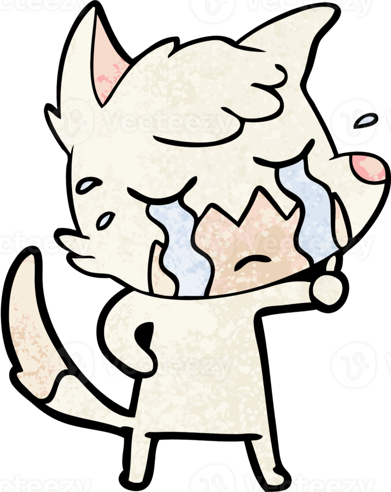 crying fox cartoon drawing png