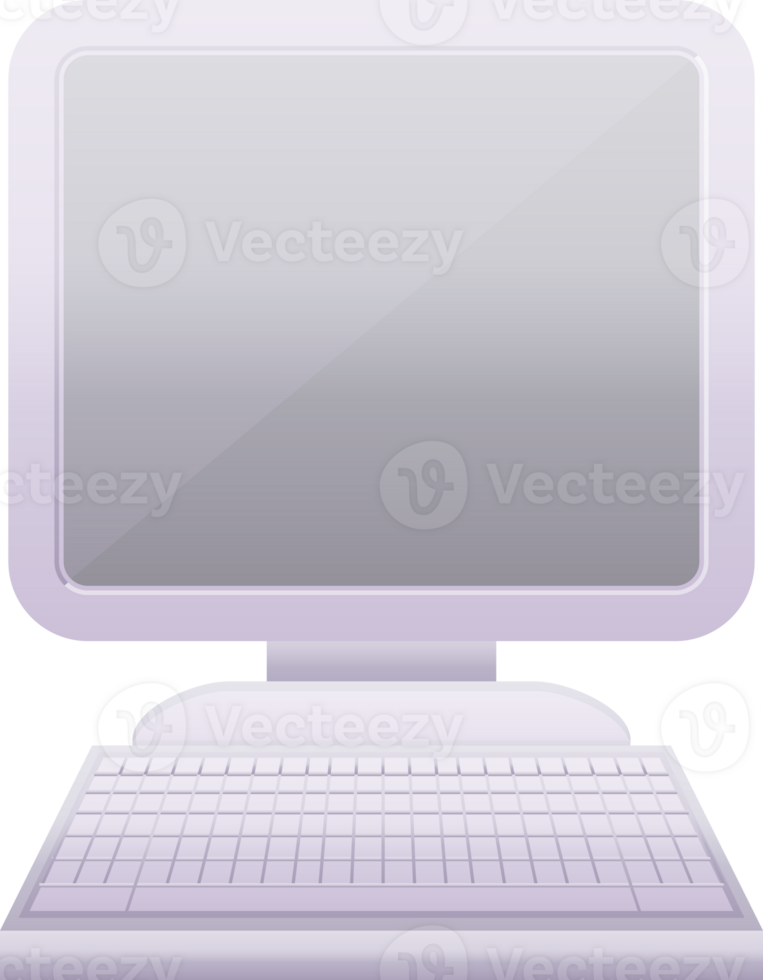 Flat colour illustration of a computer drawing png