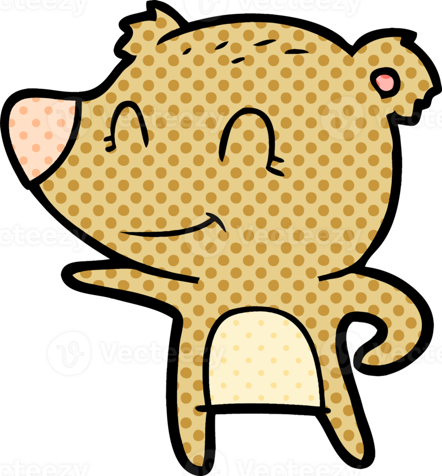 friendly bear cartoon drawing png