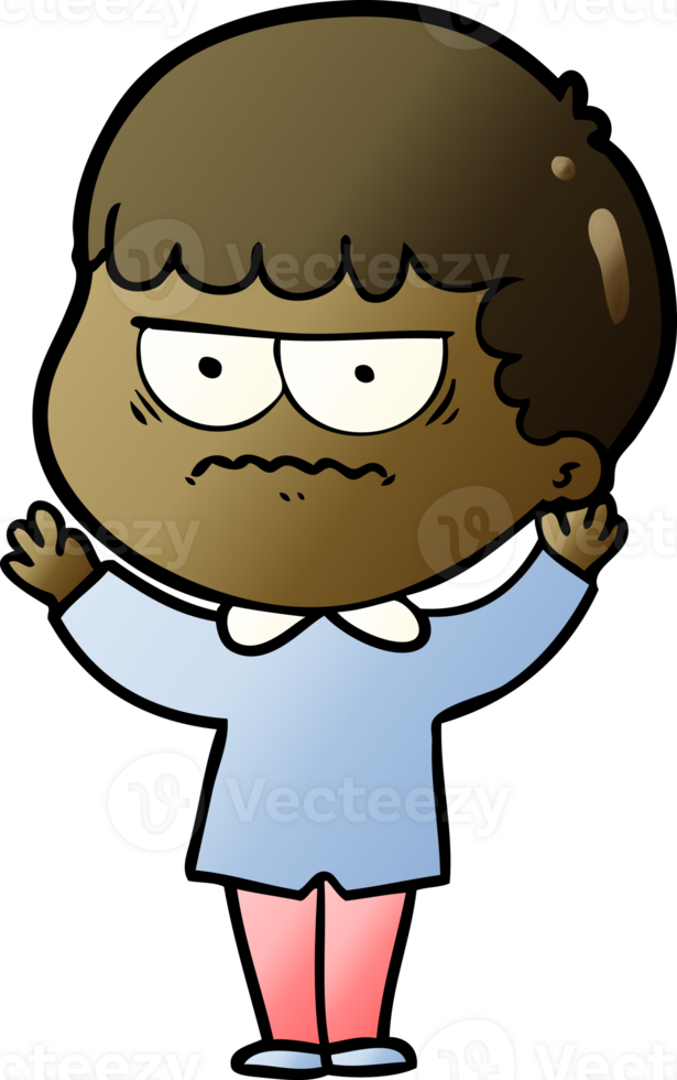cartoon annoyed man drawing png