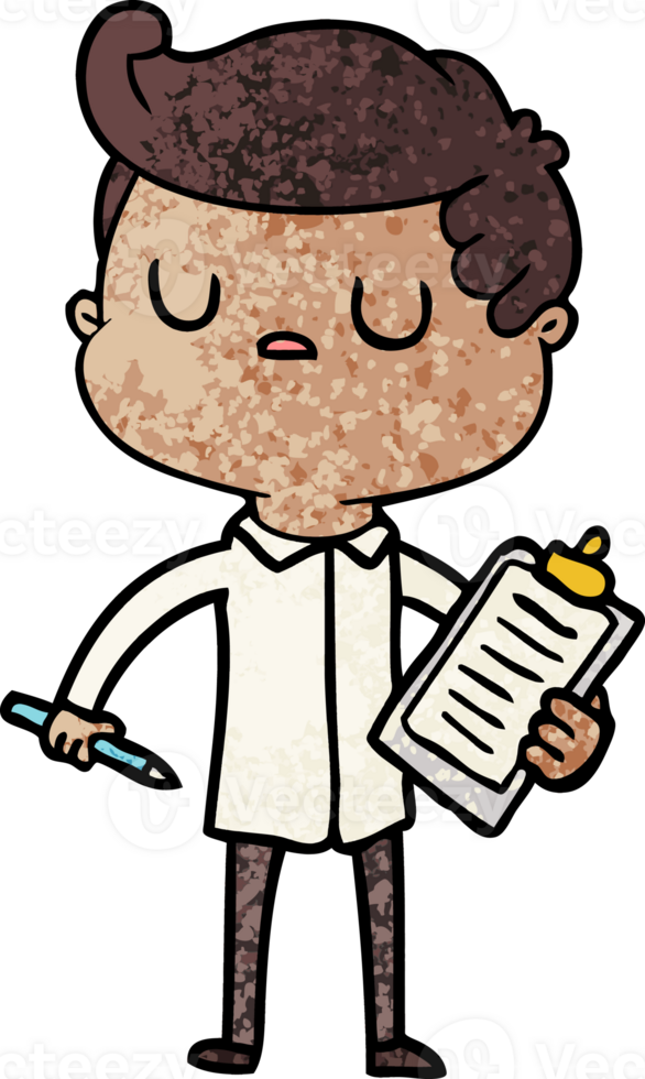 cartoon aloof man drawing png