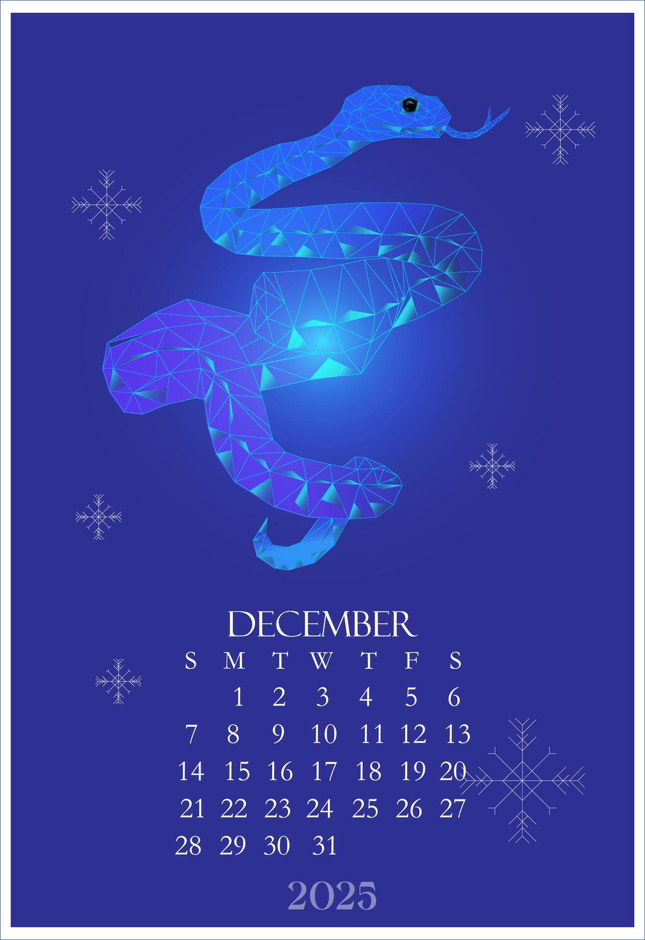 December, Winter Calendar 2025, week, , Asian, Banner, Mockup lettering