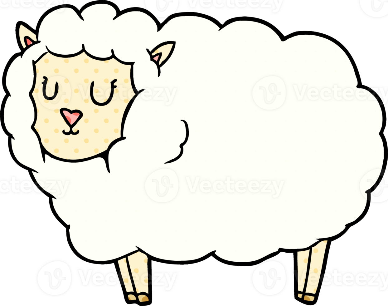 cartoon sheep drawing png