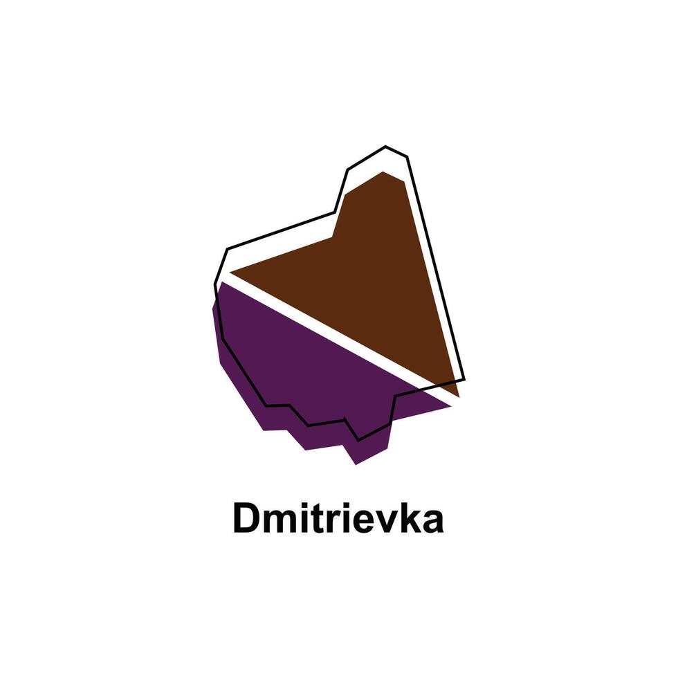 Map of Dmitrievka illustration design template, Map have all province and mark the capital city of Kyrgyzstan, suitable for your company vector