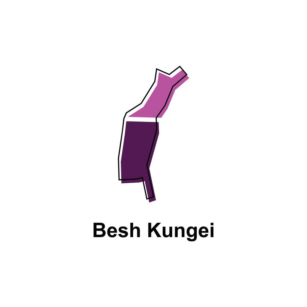 Map of Besh Kungei illustration design template, Map have all province and mark the capital city of Kyrgyzstan, suitable for your company vector